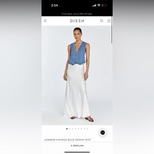 NWT DISSH Lennon vintage blue vest